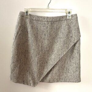 NWT H&M grey / metallic / black / white midi skirt size 10